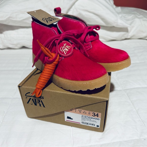 Zara x Clark’s Collaboration Boots Sz 34 - Picture 1 of 6